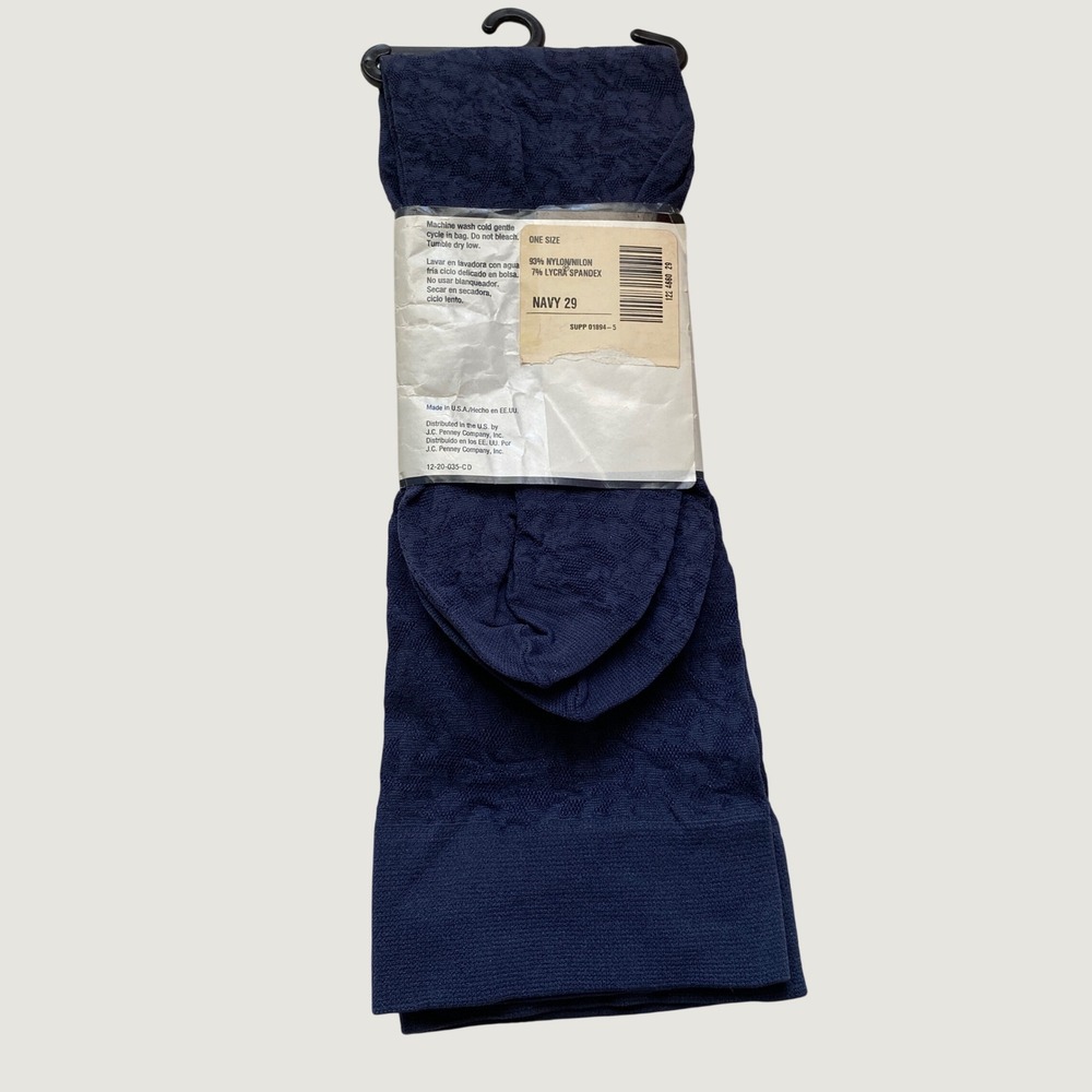 NWT Worthington Vintage Trouser Socks Navy OS Career Business Casual Workwear - Picture 2 of 4